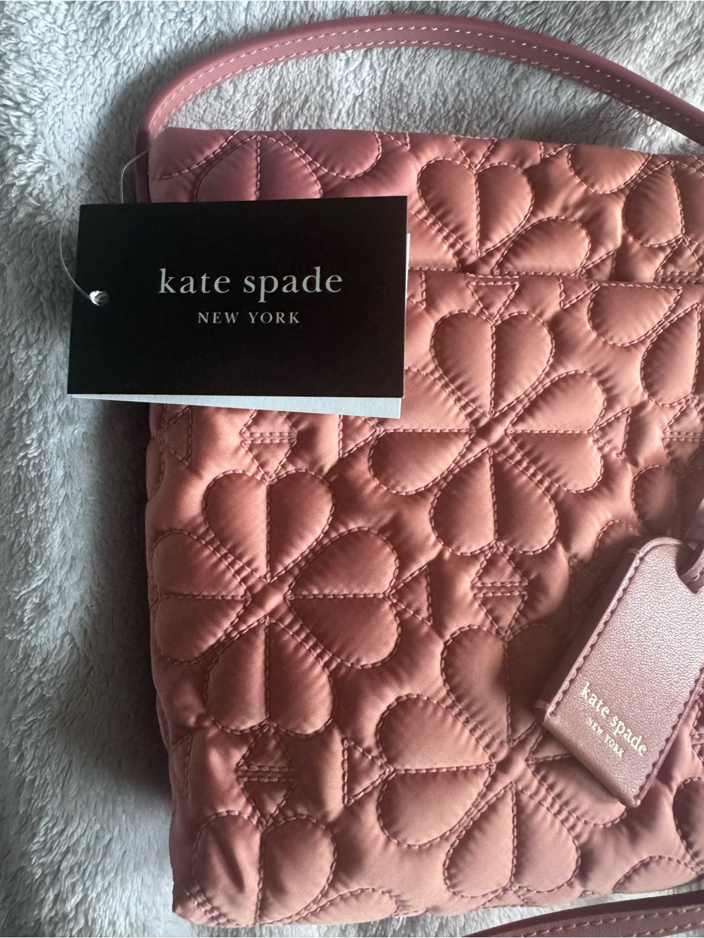 NWT KATE SPADE TILLY QUILTED SMALL CROSSBODY COSMETIC PINK RETAIL $148
